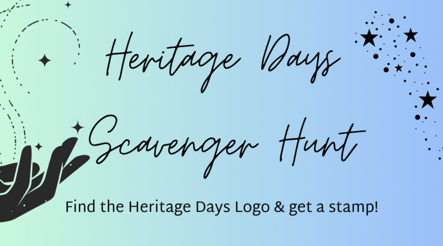 NEW This Year: Heritage Days Scavenger Hunt Punch Card!